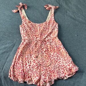Angel Biba Pink and Cream Patterned Romper